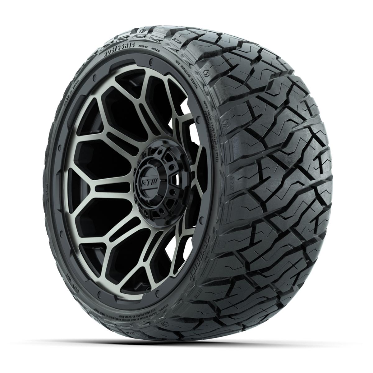 GTW Bravo Bronze 14 in Wheels with 205/35-R14 Maverick Low-Profile All-Terrain Tires – Full Set