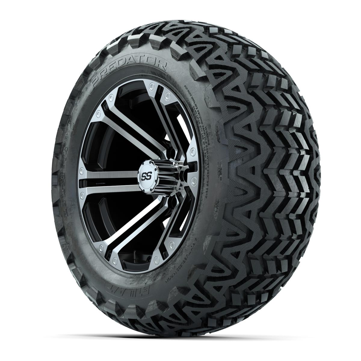 GTW Specter Black and Machined Wheels with 23in Predator A-T Tires - 14 Inch