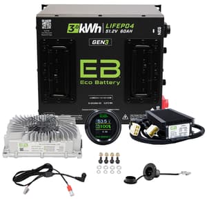 Club Car DS Eco Lithium 51V 60Ah GEN3 Battery Bundle - Cube