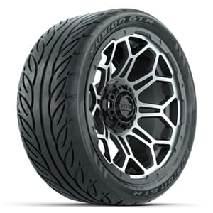 Set of (4) 14 in GTW Bravo Wheels with 205/40-R14 Fusion GTR Steel Belted Street Tires