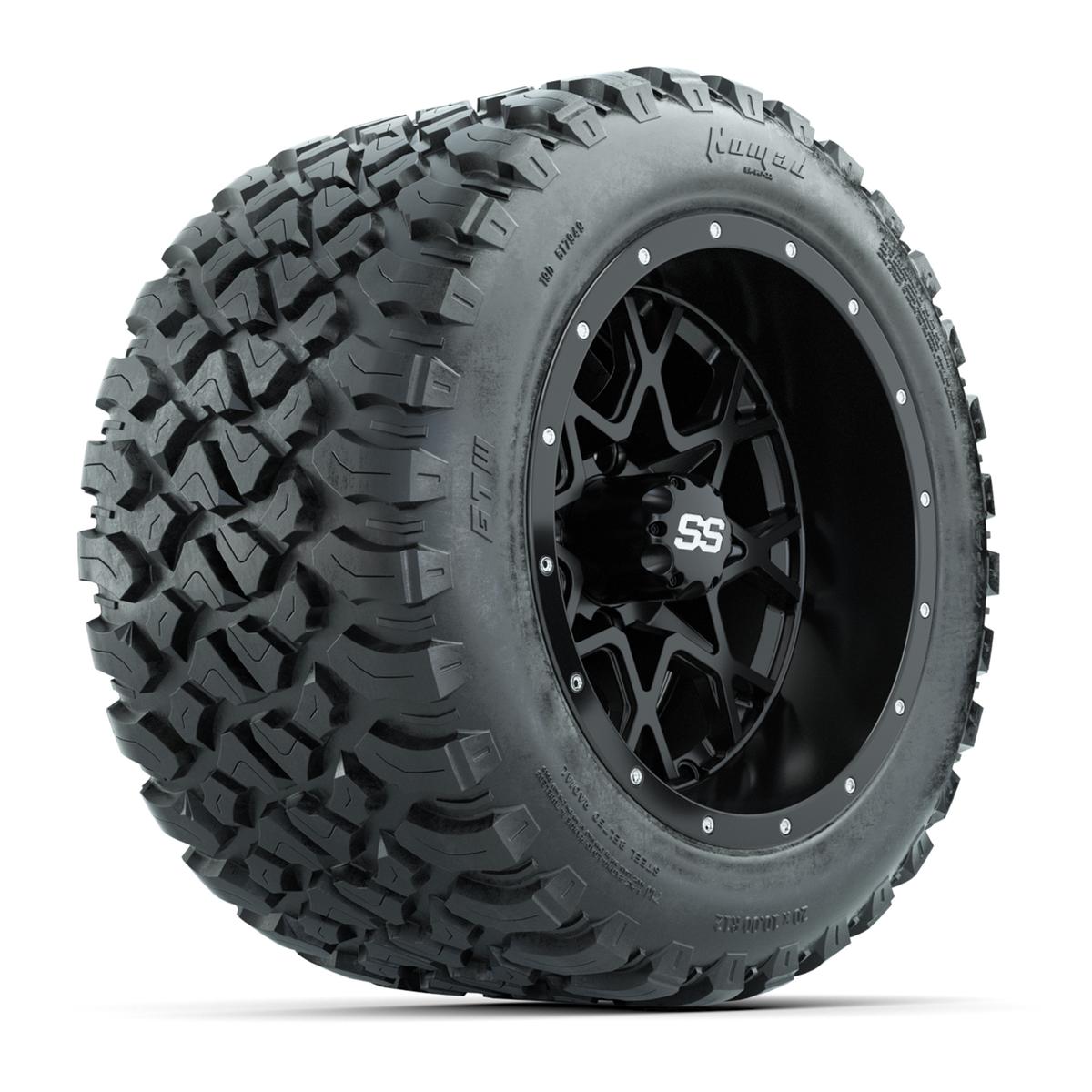 Set of (4) 12 in GTW Vortex Wheels with 20x10-R12 GTW Nomad All-Terrain Tires