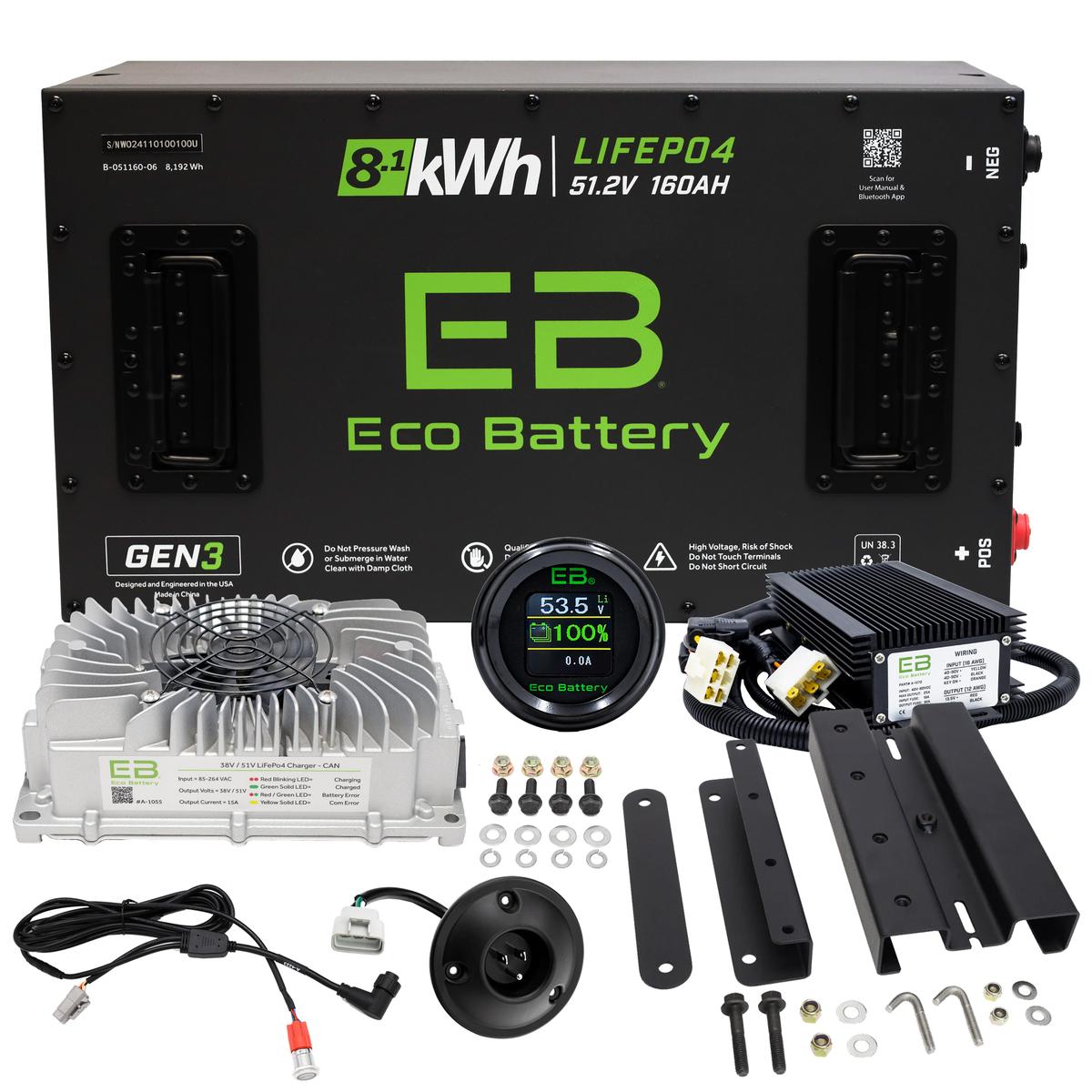 Yamaha G29/Drive 2007-2010 Eco Lithium 51.2V 160Ah GEN3 Battery Bundle