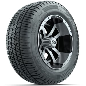Set of (4) 12 in GTW Storm Trooper Wheels with 215/50-R12 Fusion S/R Street Tires