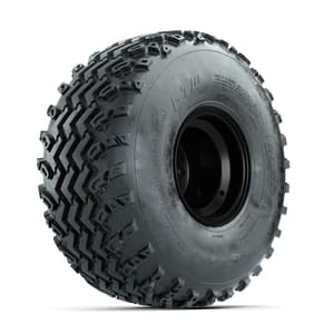 GTW Steel Matte Black 2:5 Offset 8 in Wheels with 22x11.00-8 Rogue All Terrain Tires – Full Set