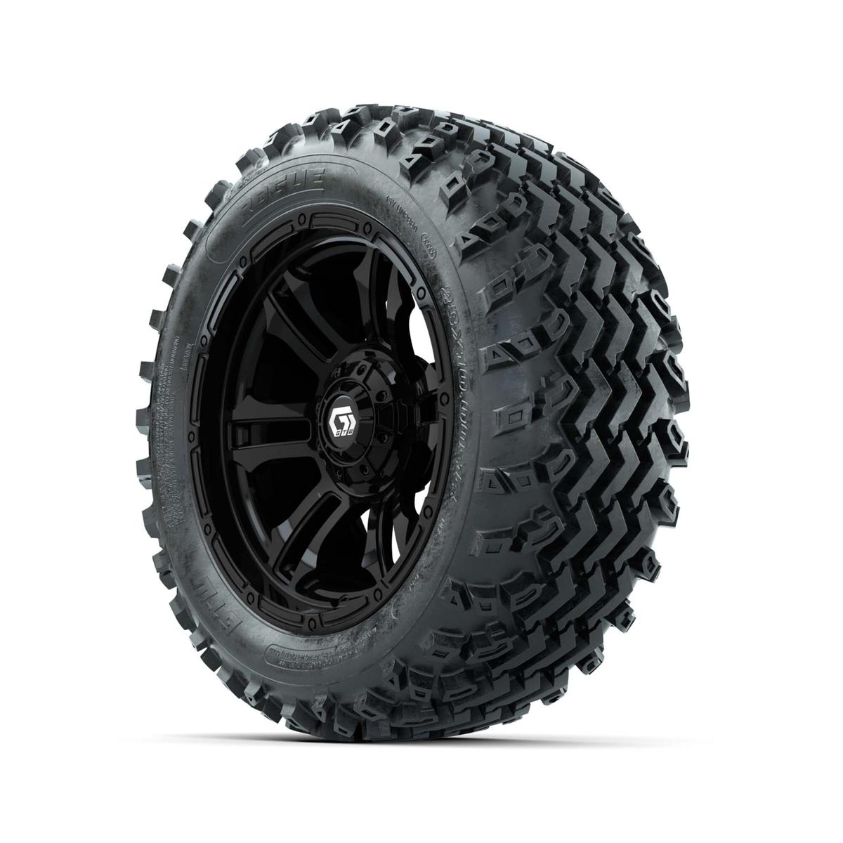 GTW&reg; Shogun Gloss Black 14 in Wheels with 23X10.00-14 Rogue All-Terrain Tires – Full Set