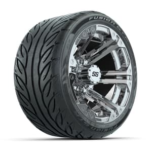 Set of (4) 12 in GTW Specter Wheels with 215/40-R12 Fusion GTR Street Tires