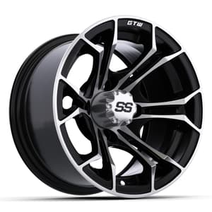 12&Prime; GTW&reg; Spyder Wheel – Black with Machined Accents
