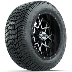 Set of (4) 12 in GTW Vortex Wheels with 215/40-12 Excel Classic Street Tires