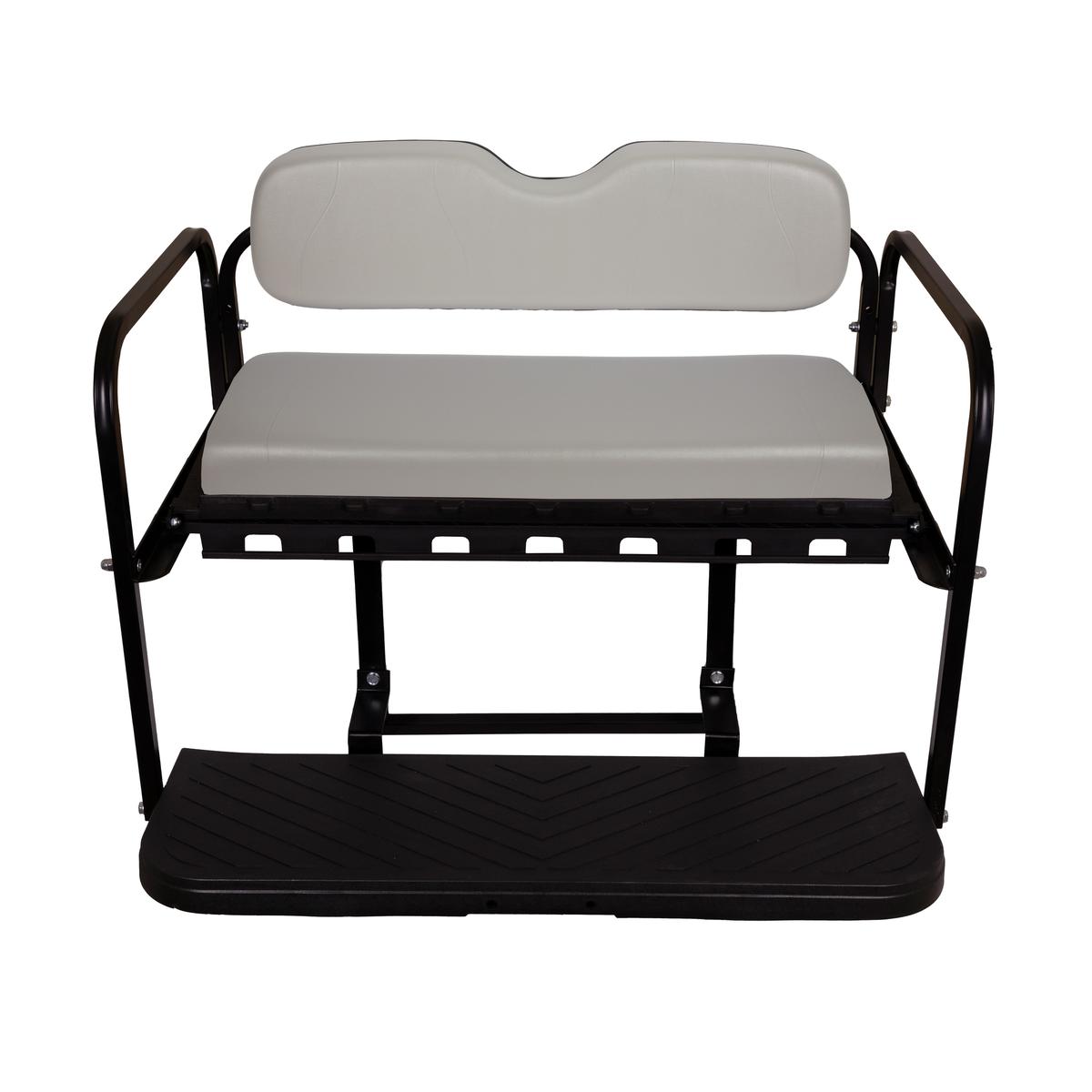 GTW MACH3 Rear Flip Seat for Club Car Precedent, Tempo, &amp; Onward - Gray (Years 2004-Up)