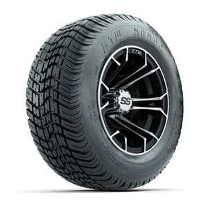 GTW Spyder Machined/Black 10 in Wheels with 205/50-10 Mamba Street Tires – Full Set