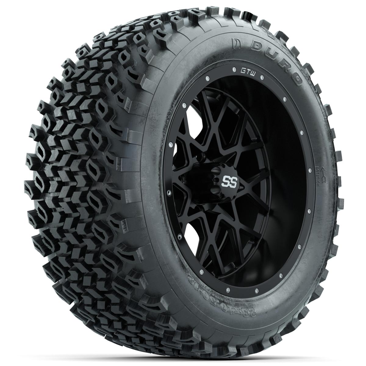 Set of (4) 14 in GTW Vortex Wheels with 23x10-14 Duro Desert All-Terrain Tires