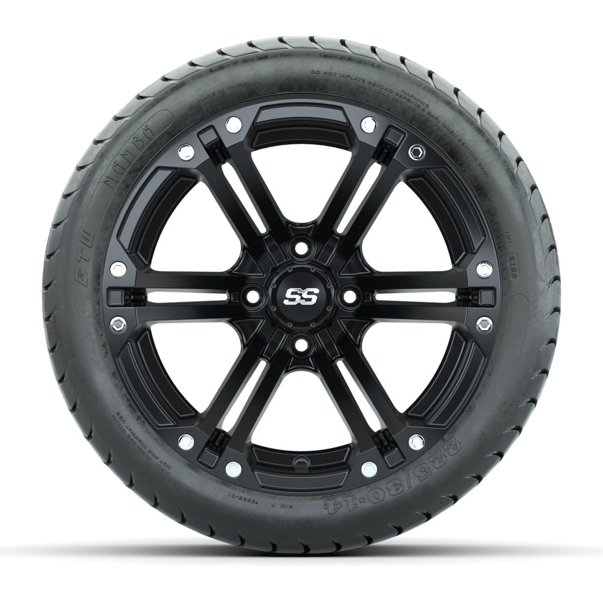 Set of (4) 14 in GTW Specter Wheels with 225/30-14 Mamba Street Tires
