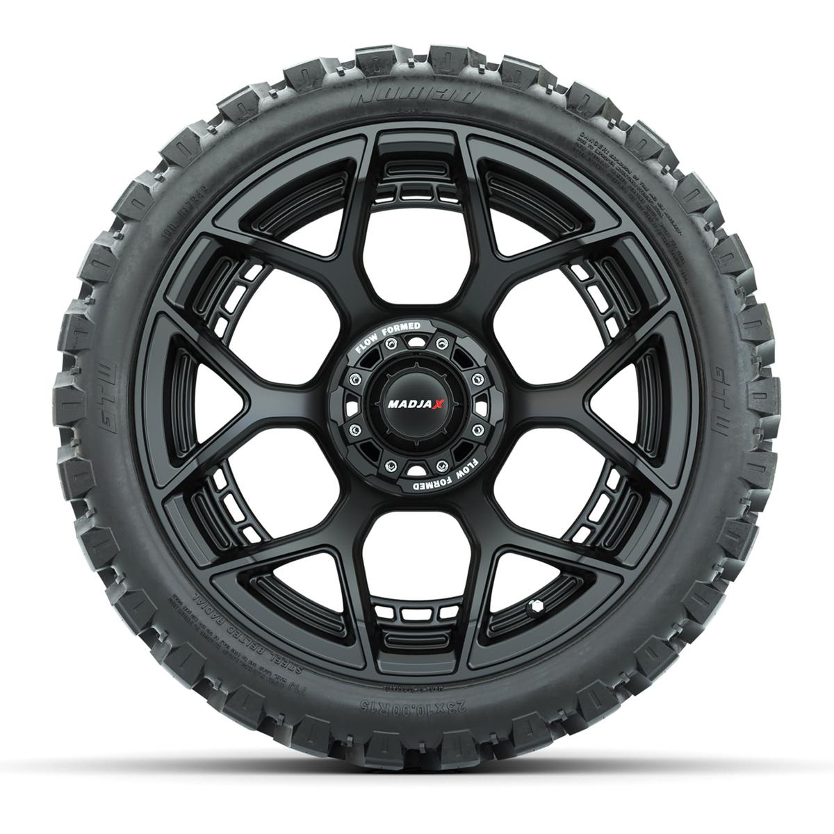 Set of (4) 15" MadJax&reg; Flow Form Evolution Matte Black Wheels with GTW&reg; Nomad Off Road Tires