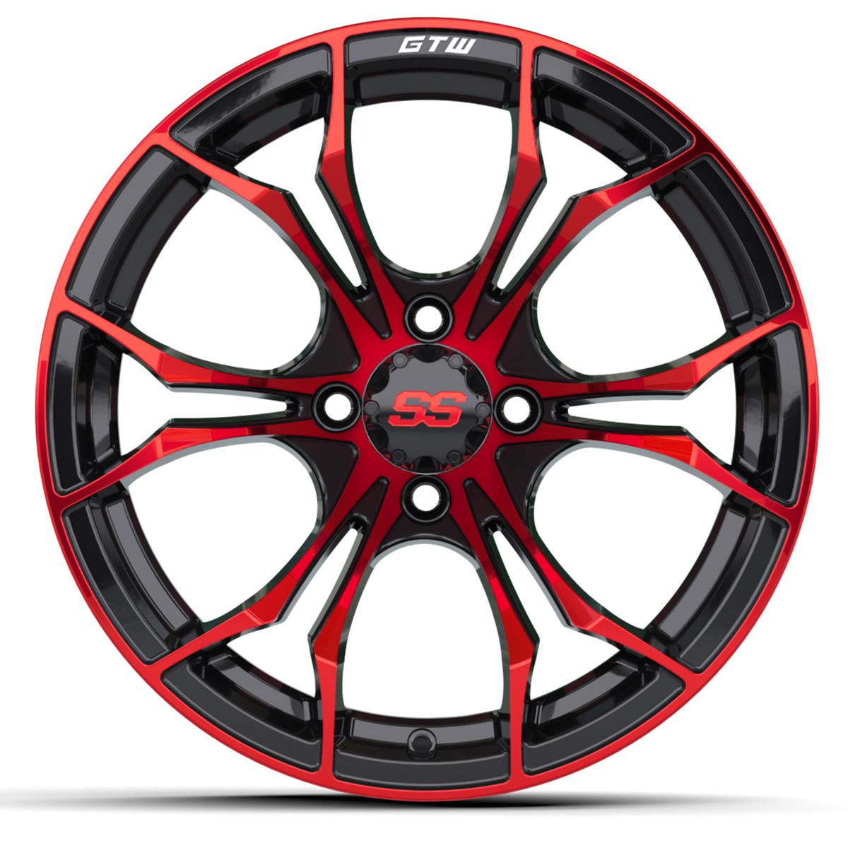 15&Prime; GTW&reg; Spyder Wheel – Black with Red