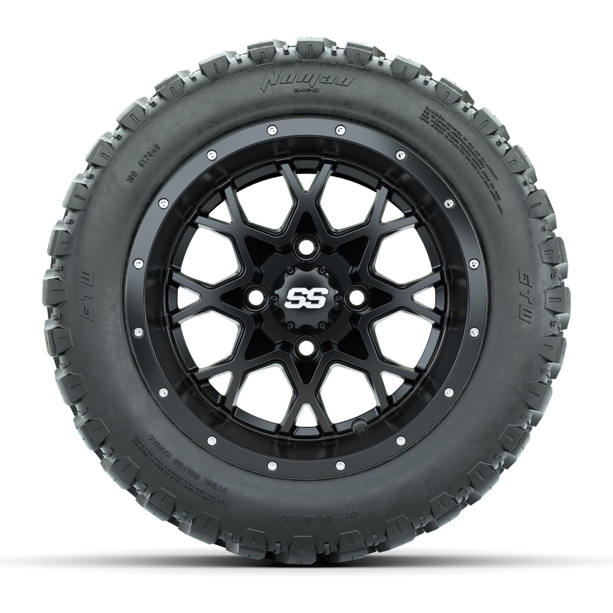 Set of (4) 12 in GTW Vortex Wheels with 20x10-R12 GTW Nomad All-Terrain Tires