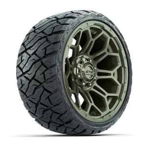 GTW&reg; Bravo Matte Recon Green 14 in Wheels with 205/35-R14 Maverick All-Terrain Tires – Full Set