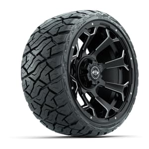 GTW Raven Matte Black 14 in Wheels with 205/35-R14 Maverick Low-Profile All-Terrain Tires – Full Set