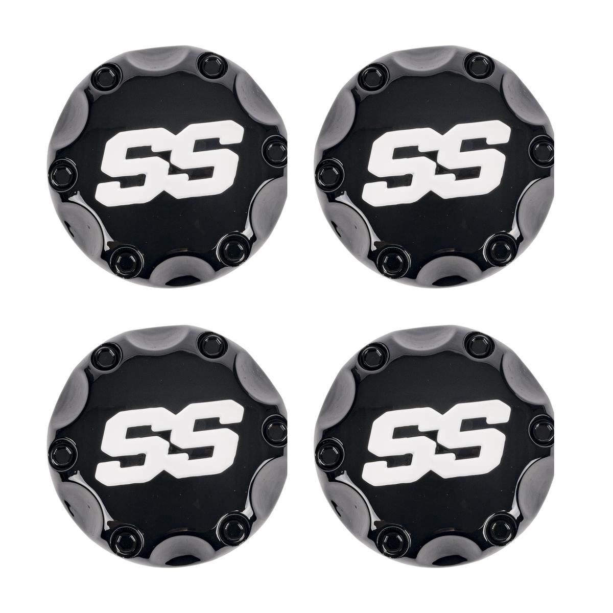 GTW&reg; Snap-In Gloss Black SS Center Caps (Pack of 4)