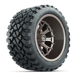 GTW&reg; Assault Matte Bronze 14 in Wheels with 23X10-R14 Nomad Steel Belt Radial All-Terrain Tires - Full Set