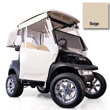RedDot Yamaha G29/Drive w/ New Style OEM Top 2-Passenger Beige 3-Sided Track-Style Vinyl Enclosure (Years 2007-2016)