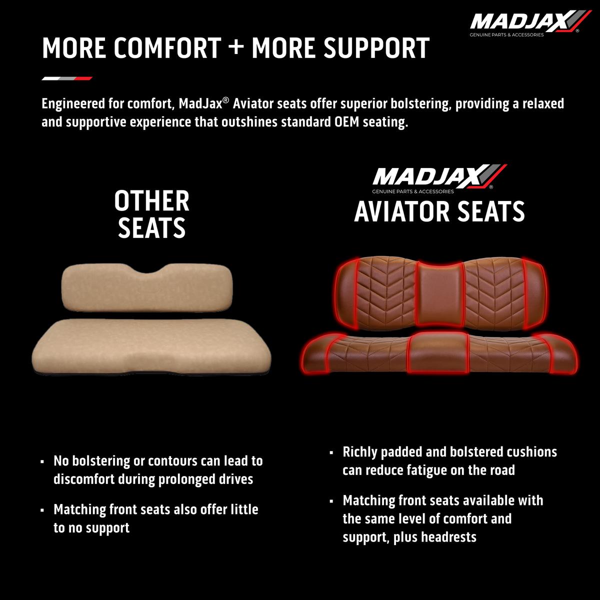 ​MadJax Aviator Genesis 250/300 Graphite Rear Seat Cushions