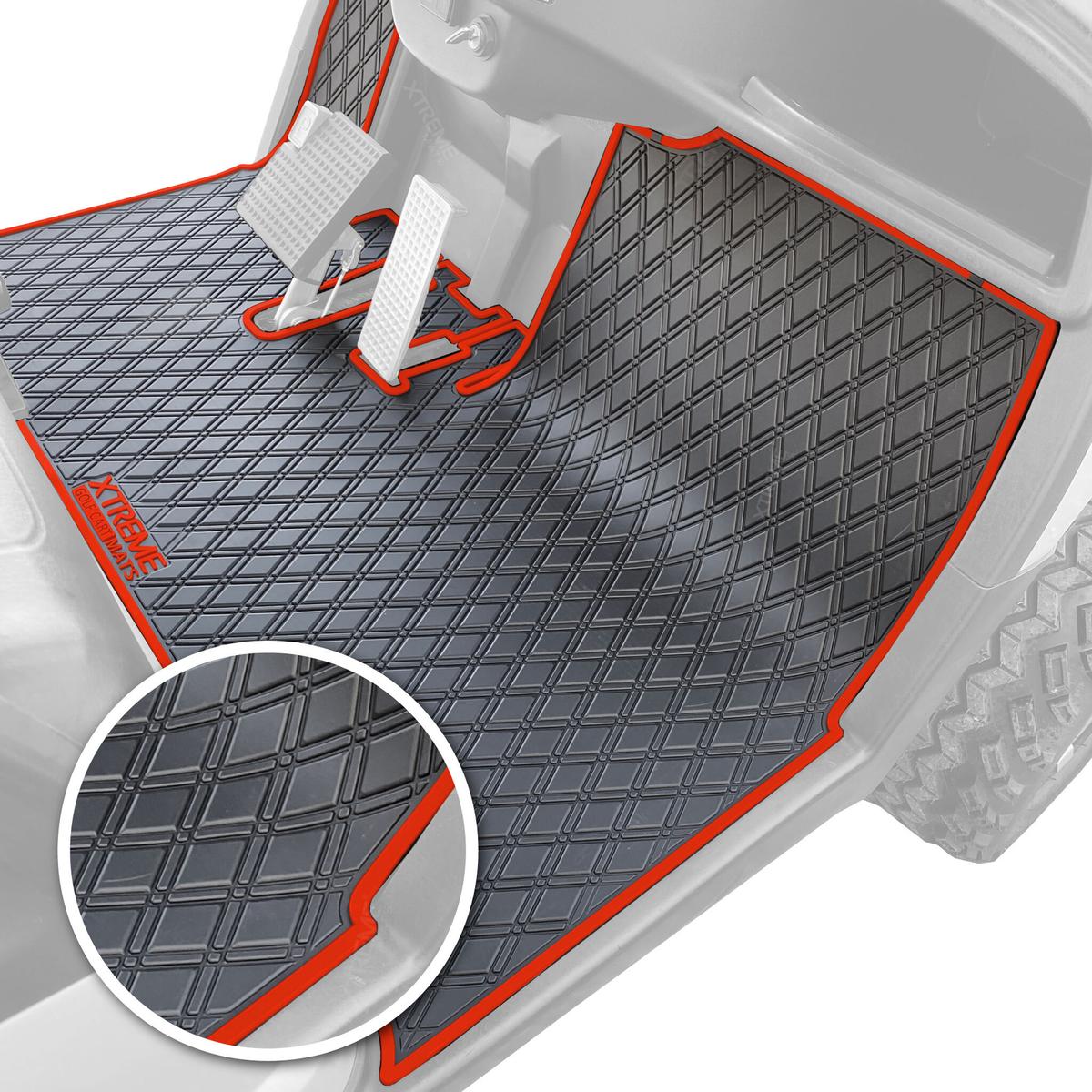 Xtreme Floor Mats for Yamaha Drive - Black/Red