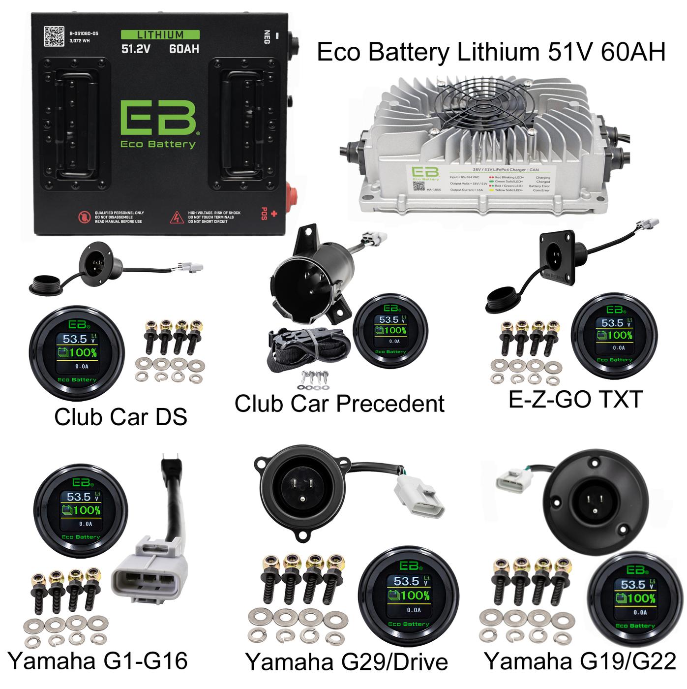 Eco Battery 51V 60AH Kits - Cube Style with Charger