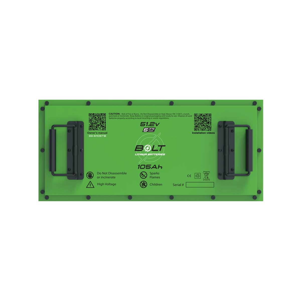 Bolt Energy Denago 51V 105AH Thin Heated Standard Battery FactorySync Kit