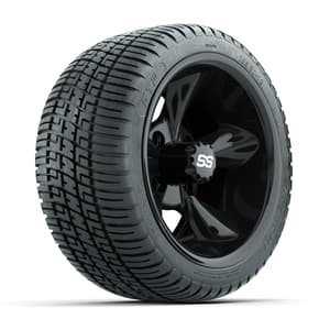 GTW Godfather Black 12 in Wheels with 205/30-12 Fusion Street Tires – Full Set