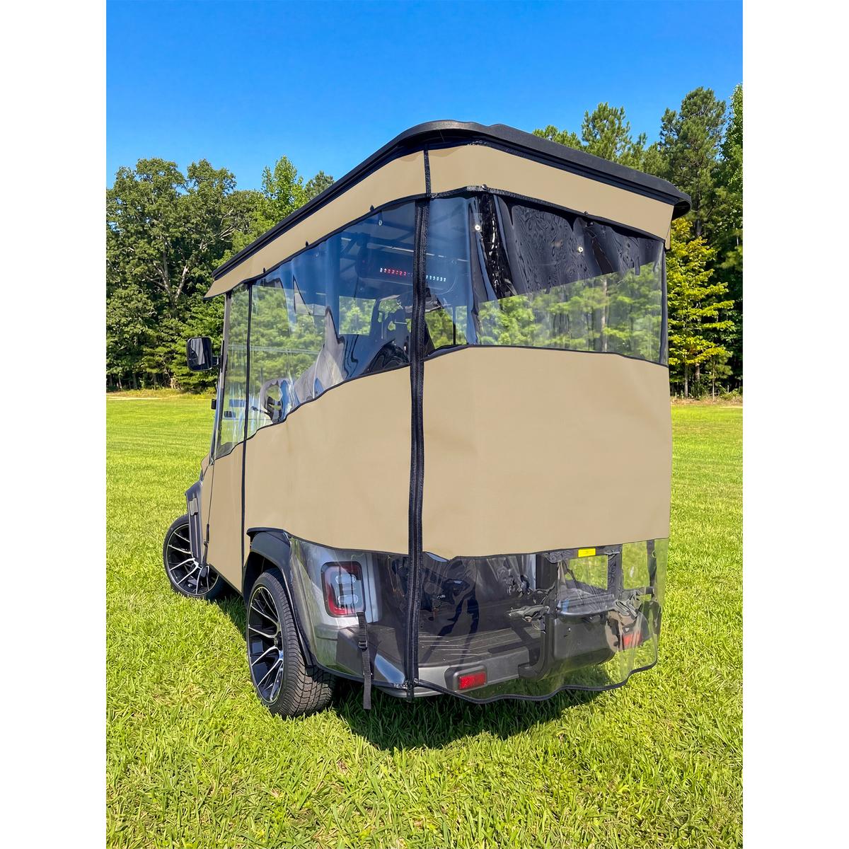 RedDot 4-Passenger Linen Track Style Enclosure with Grey Beige Chip Fancy Valance for ICON i40X (Years 2026-Up)