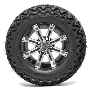 12” GTW Tempest Black and Machined Wheels with 23” Predator A/T Tires – Set of 4