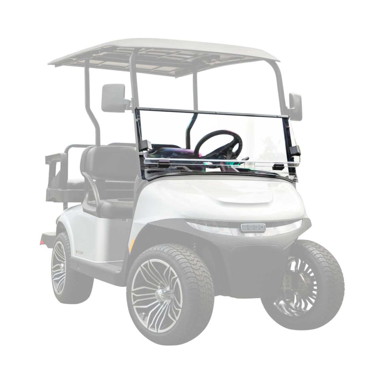 RedDot EZGO RXV Clear Folding 1/4" Windshield with Rubber Trim (Years 2024-Up)