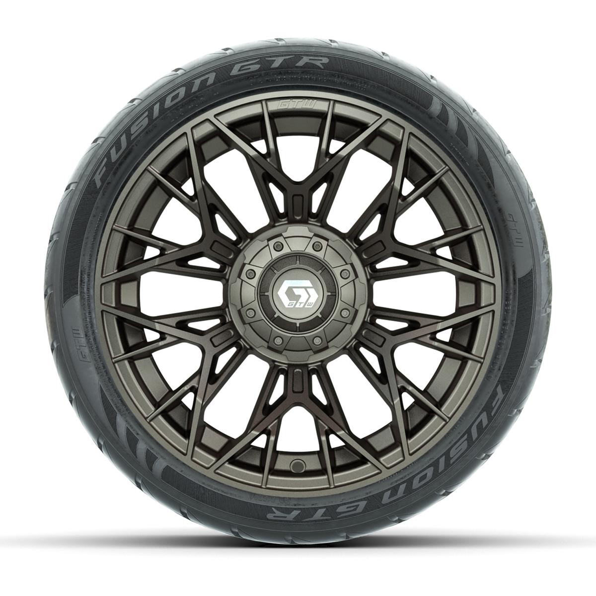 Set of (4) 14 in GTW® Stellar Matte Bronze Wheels with 205/40-R14 Fusion GTR Street Tires