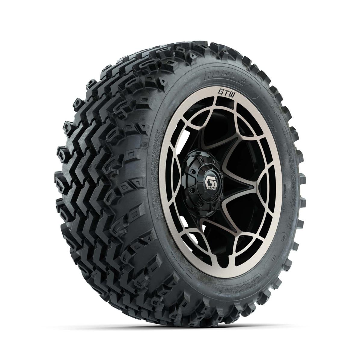 GTW&reg; Nexus Black/Bronze 14 in Wheels with 23X10.00-14 Rogue All-Terrain Tires – Full Set