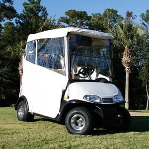 2000-Up Club Car DS - Red Dot 3-Sided White Over-The-Top Soft Enclosure