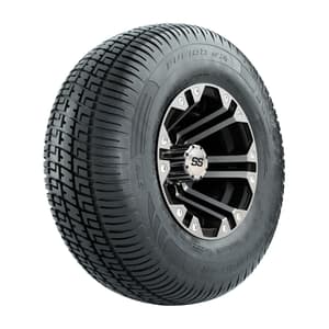 GTW Specter Black and Machined 10 in Wheels with 20in Fusion Street Tires - Set of 4