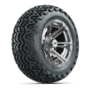 GTW Specter Chrome Wheels with 23in Predator A-T Tires - 14 Inch
