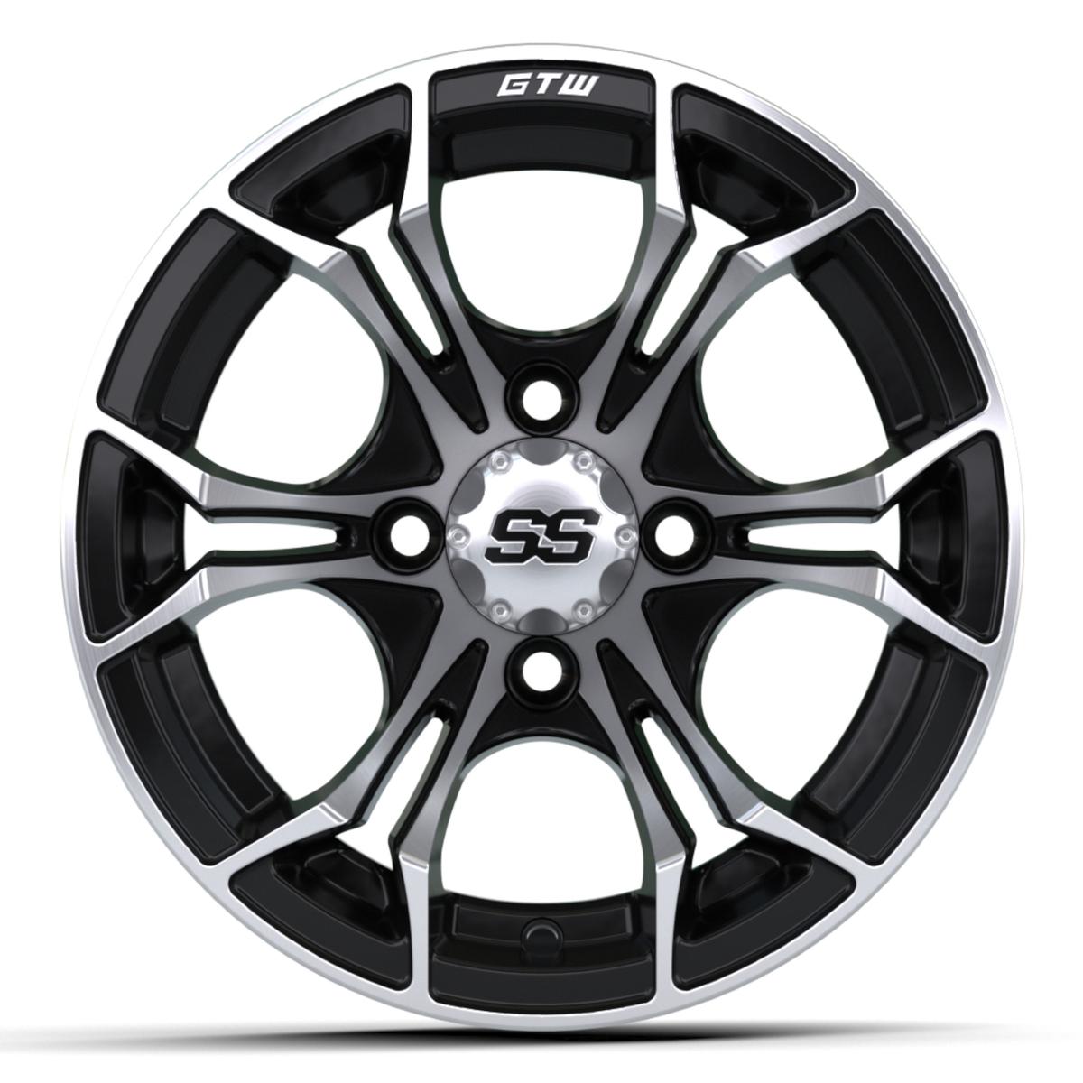 12&Prime; GTW&reg; Spyder Black with Machined Accents Wheel