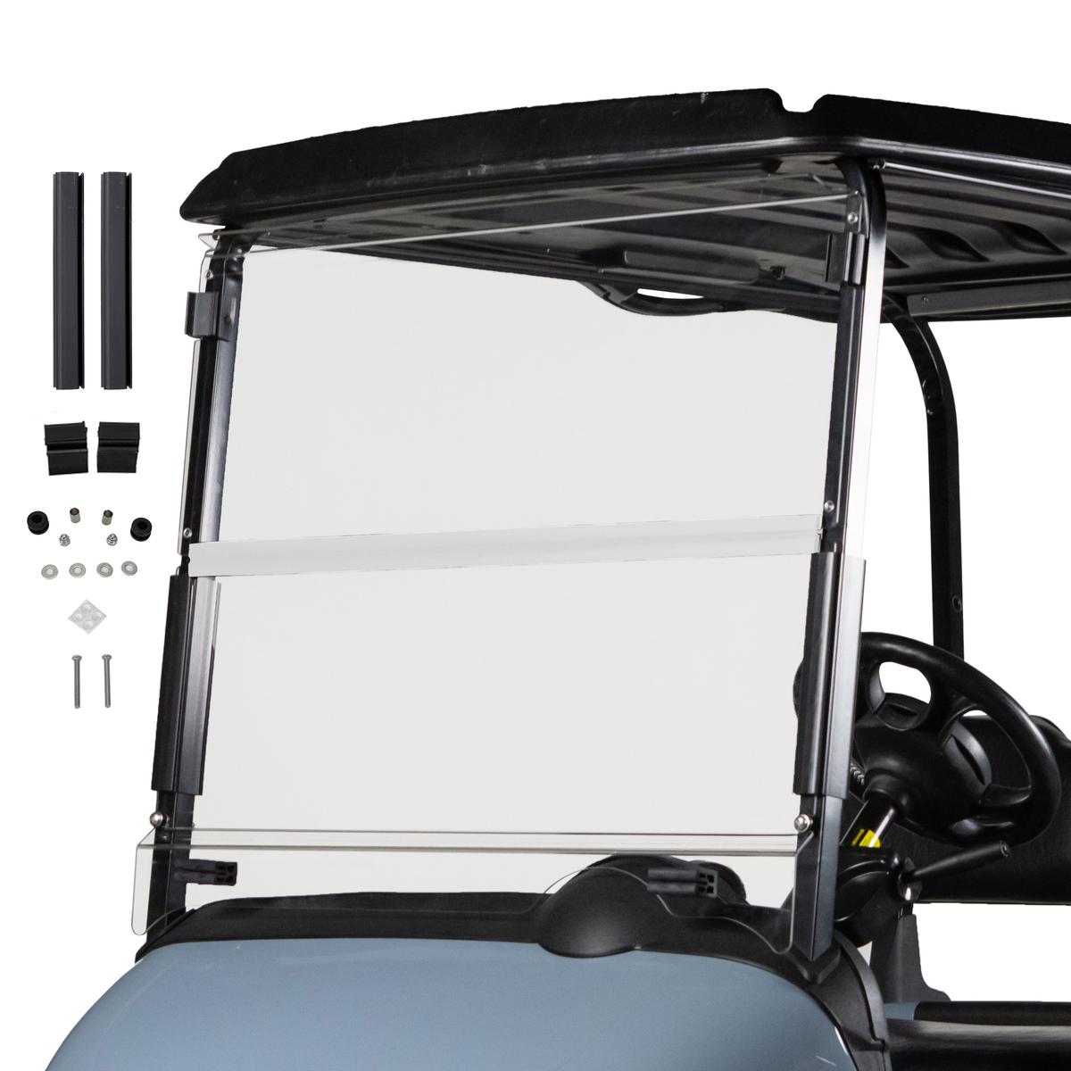 2008-Up EZGO RXV - Red Dot Clear Folding Windshield