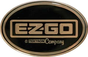 EZGO Gas Black / Gold Nameplate (Years 1996-Up)