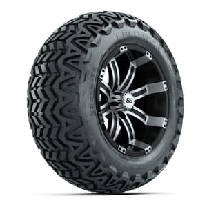 GTW Tempest Black and Machined Wheels with 23in Predator A-T Tires - 14 Inch