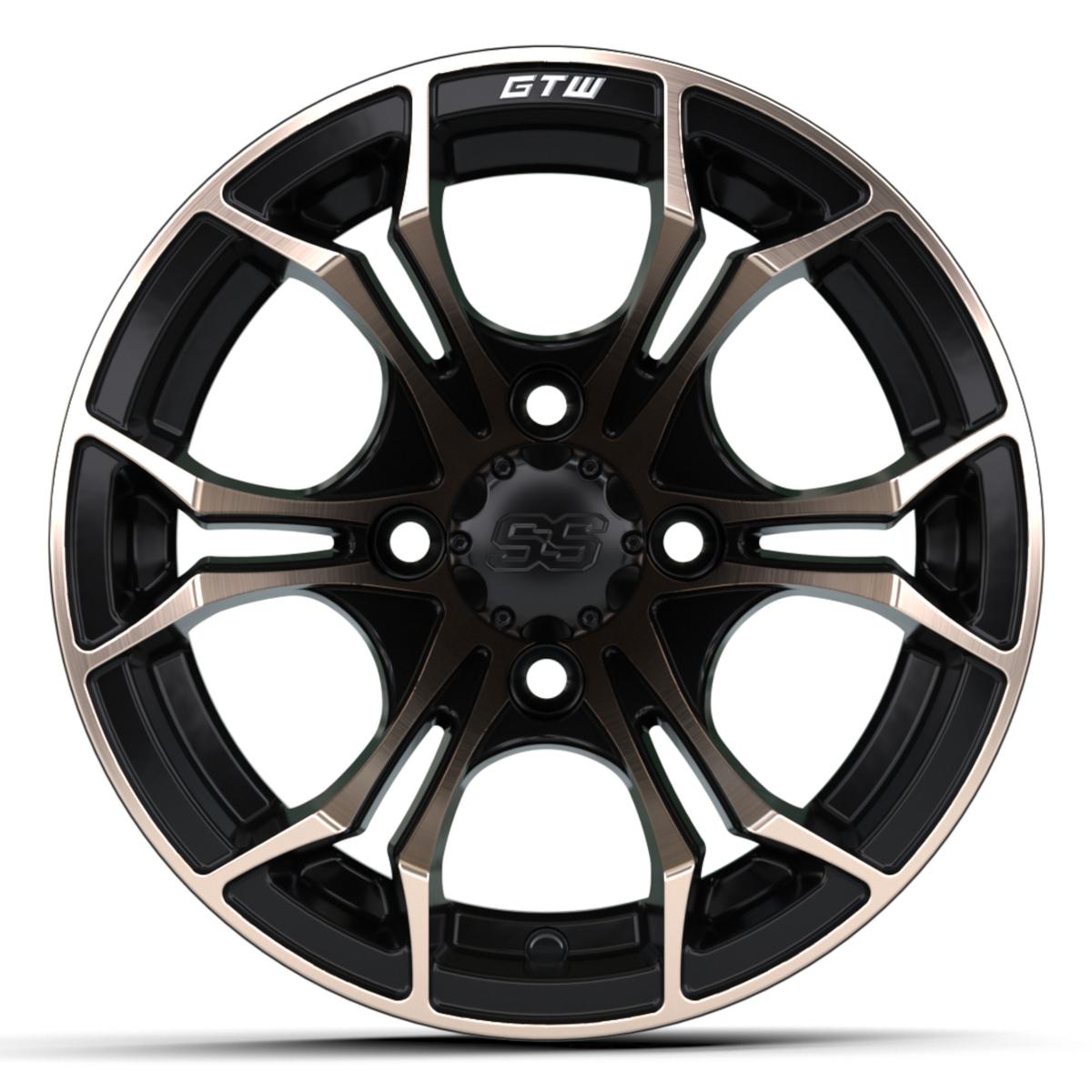 12&Prime; GTW&reg; Spyder Matte Black with Bronze Accents Wheel