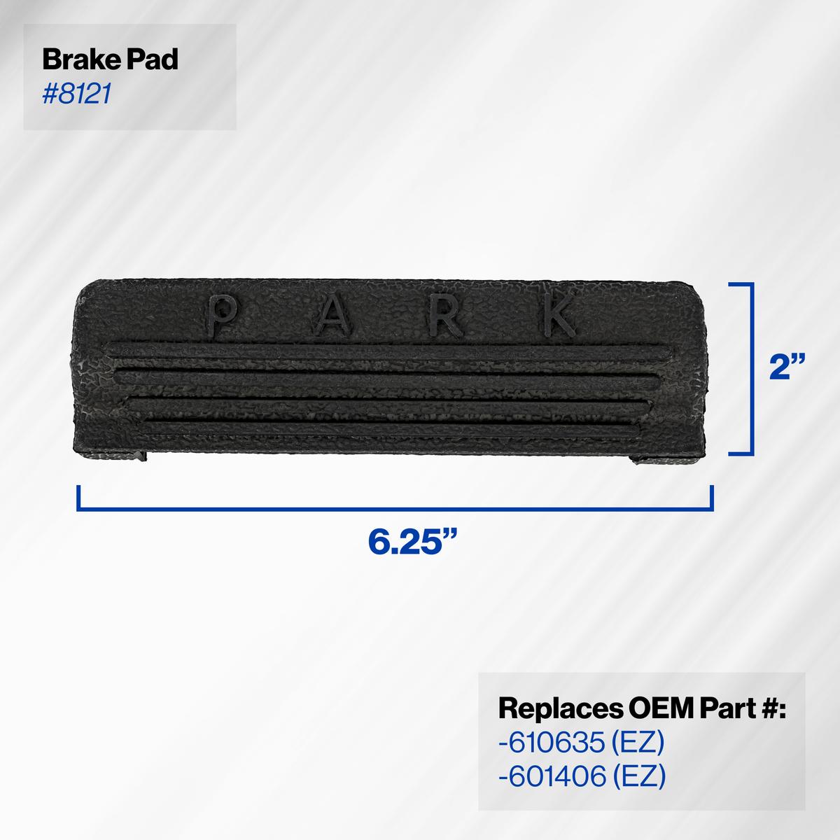 EZGO RXV Parking Brake Replacement Pad (Years 2008-Up)