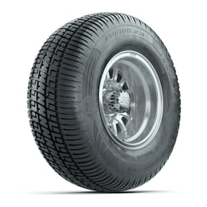 10" GTW Medusa Silver and Machined Wheels with 20" Fusion Street Tires - Set of 4