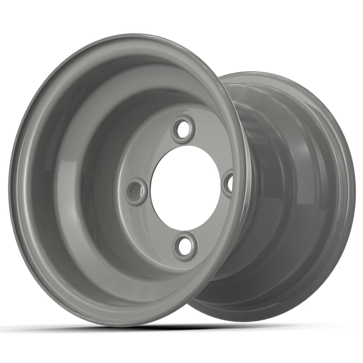 8&Prime; Club Car Grey Steel Wheel (Centered)