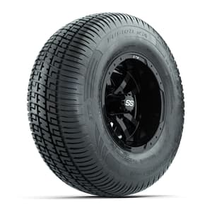 GTW Storm Trooper Black 10 in Wheels with 20in Fusion Street Tires - Set of 4