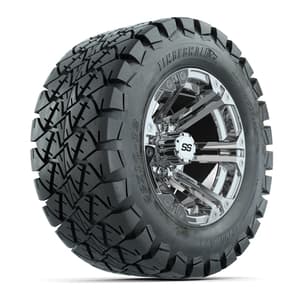 GTW Specter Chrome Wheels with 22in Timberwolf Mud Tires - 12 Inch