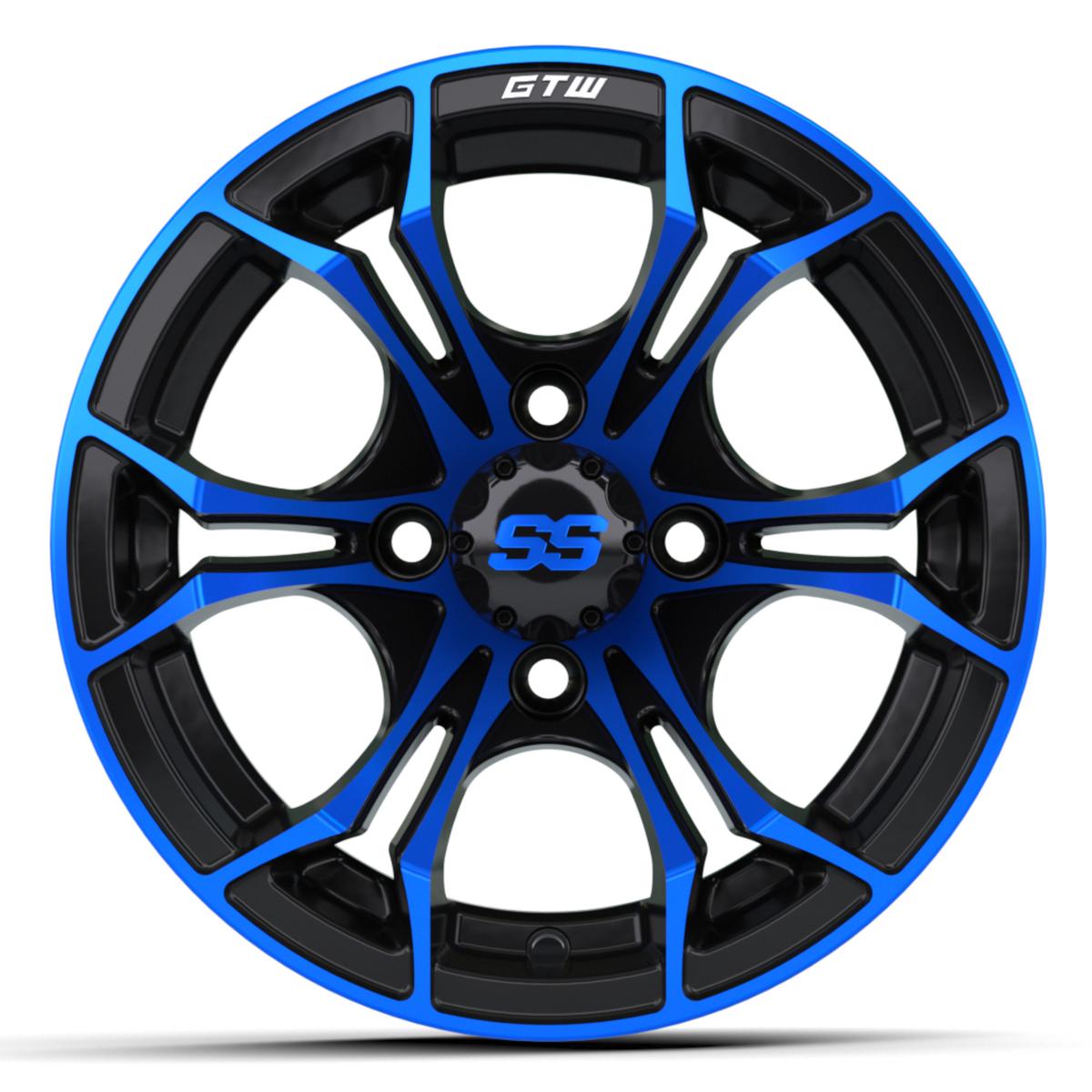 12&Prime; GTW&reg; Spyder Black with Blue Accents Wheel