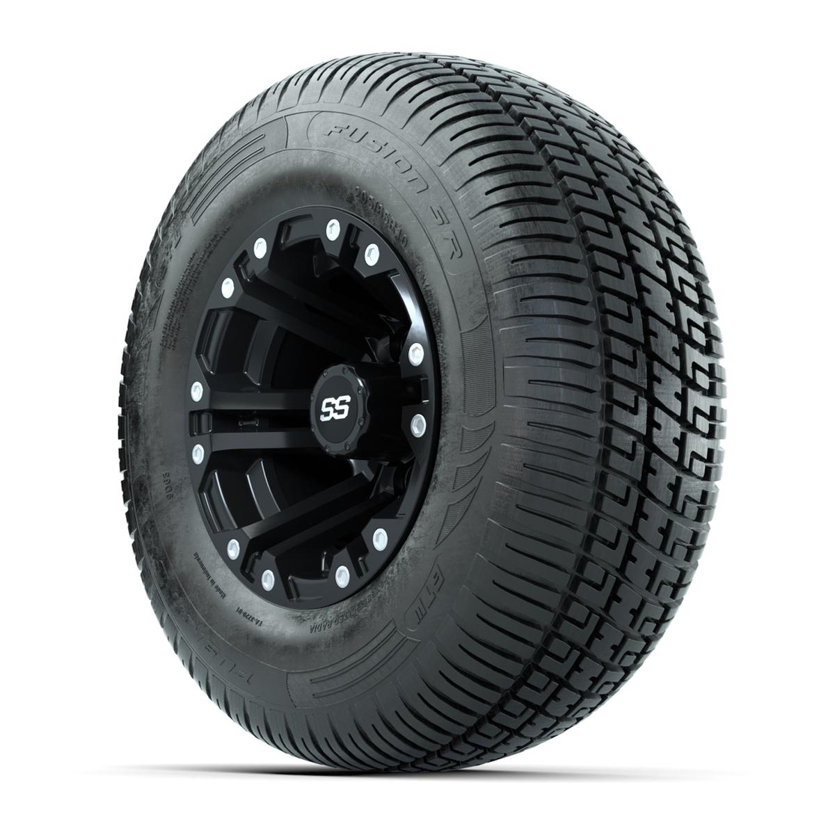 GTW Specter Matte Black 10 in Wheels with 20in Fusion Street Tires - Set of 4