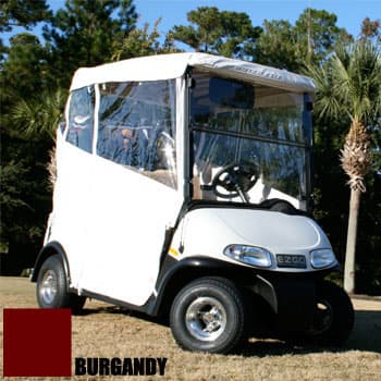 1986-94.5 EZGO Marathon - Red Dot 3-Sided Burgundy Over-The-Top Soft Enclosure